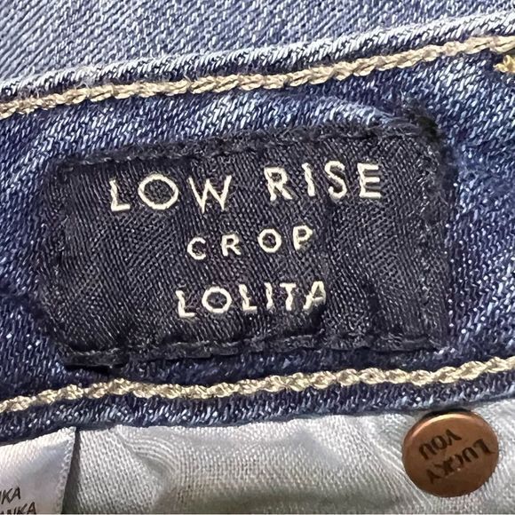 Lucky Brand Women’s Lolita Low‎ Rise Crop Jeans Five Pocket Style Blue Size 6/28 - Picture 5 of 7
